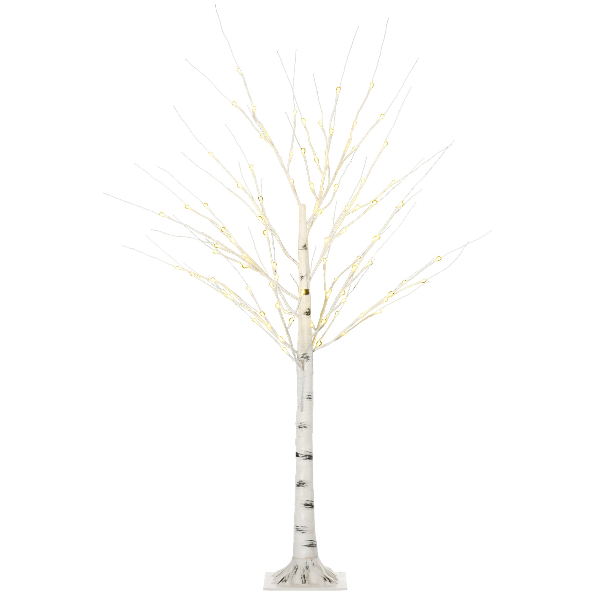 5 ft Artificial Birch Tree - 96 Warm White LED Lights-Home Furnishings > Holiday & Seasonal > Christmas Decorations > Artificial Tree Light-DECOROLALA