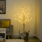 5 ft Artificial Birch Tree - 96 Warm White LED Lights-Home Furnishings > Holiday & Seasonal > Christmas Decorations > Artificial Tree Light-DECOROLALA