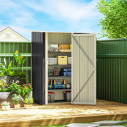 5' x 3' Outdoor Metal Garden Storage Shed - Dark Grey-Patio & Garden > Lawn & Garden > Sheds-DECOROLALA