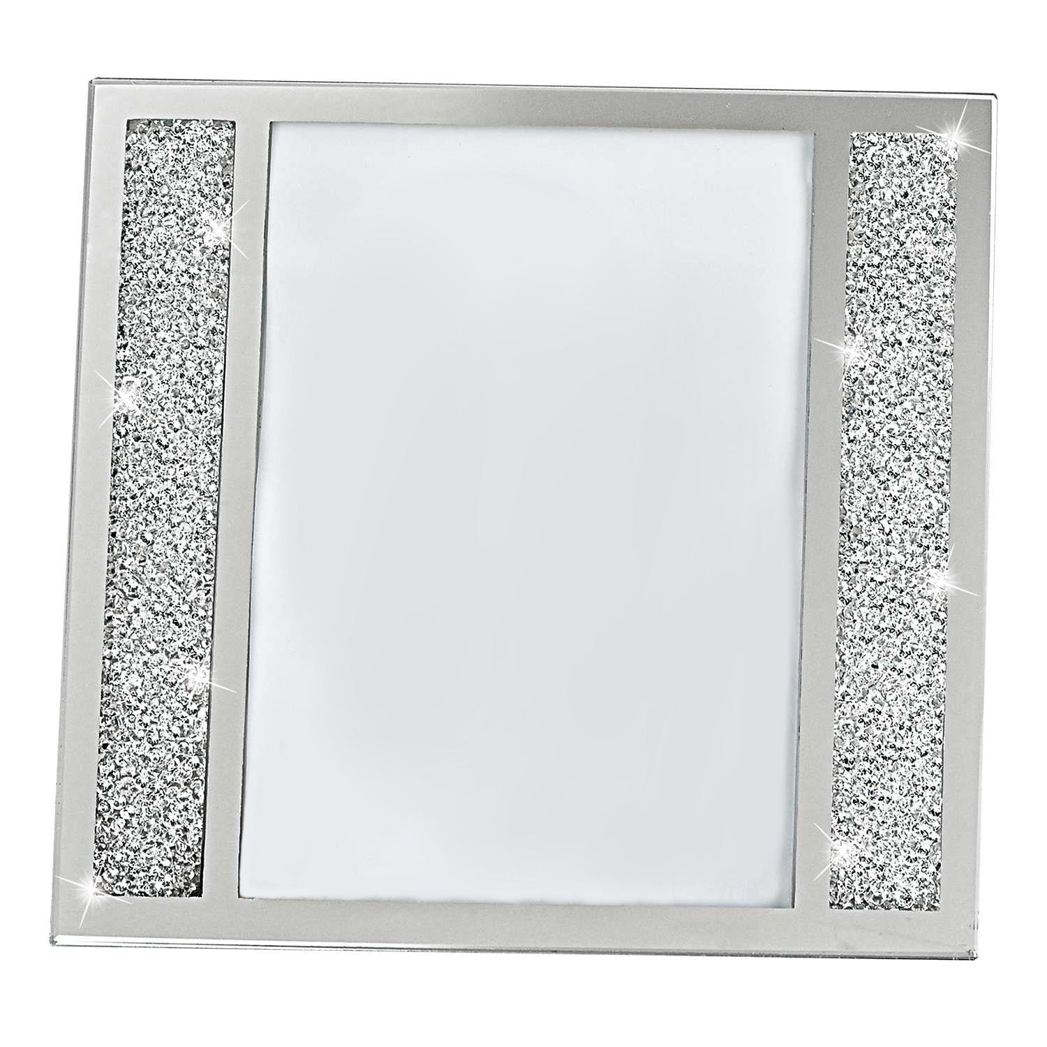 5" x 7" Silver Crystal Tabletop Picture Frame-Picture Frames-DECOROLALA