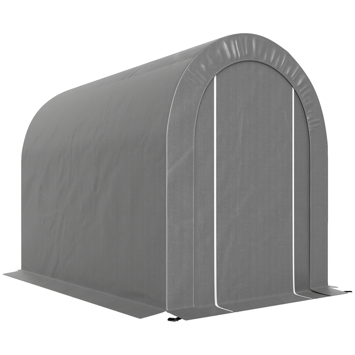 5' x 8' Outdoor Storage Shed - Light Grey Steel Tent-Patio & Garden > Lawn & Garden > Sheds-DECOROLALA