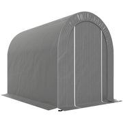5' x 8' Outdoor Storage Shed - Light Grey Steel Tent-Patio & Garden > Lawn & Garden > Sheds-DECOROLALA