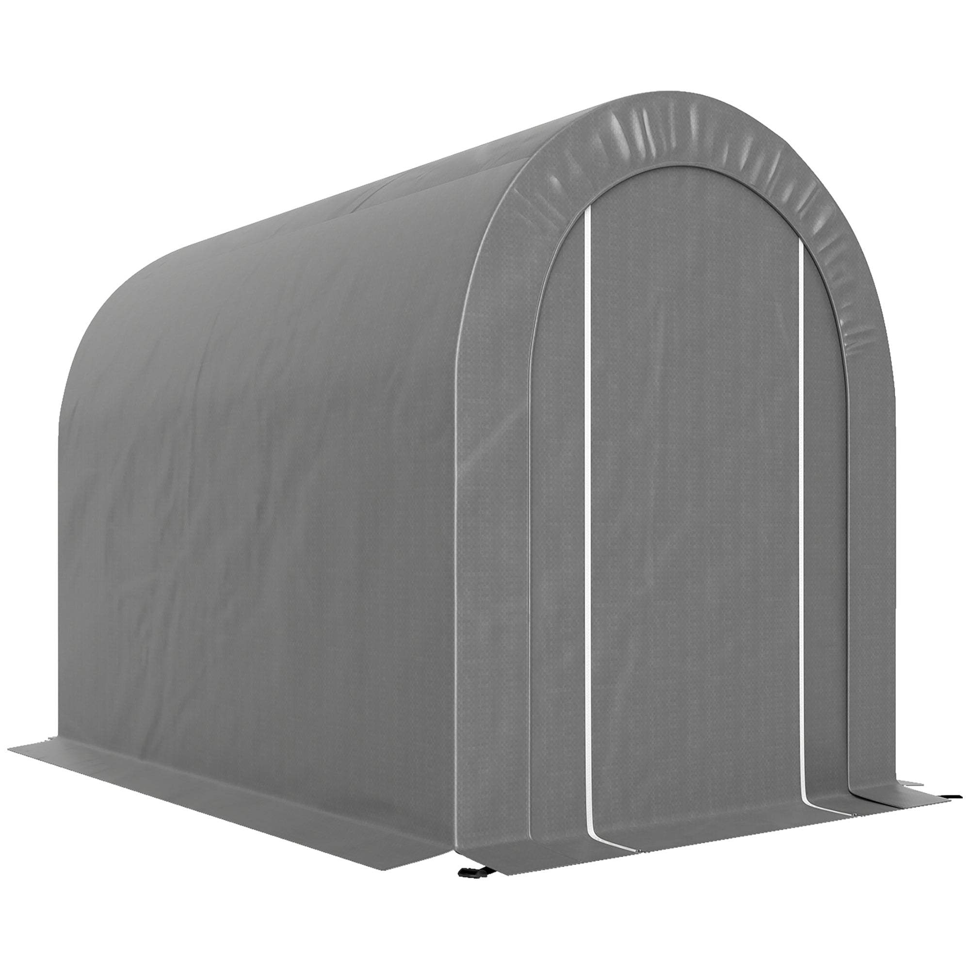 5' x 8' Outdoor Storage Shed - Light Grey Steel Tent-Patio & Garden > Lawn & Garden > Sheds-DECOROLALA