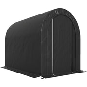 5' x 8' Outdoor Storage Shed Tent - Black Steel PE Tarp-Patio & Garden > Lawn & Garden > Sheds > Portable Shed-DECOROLALA