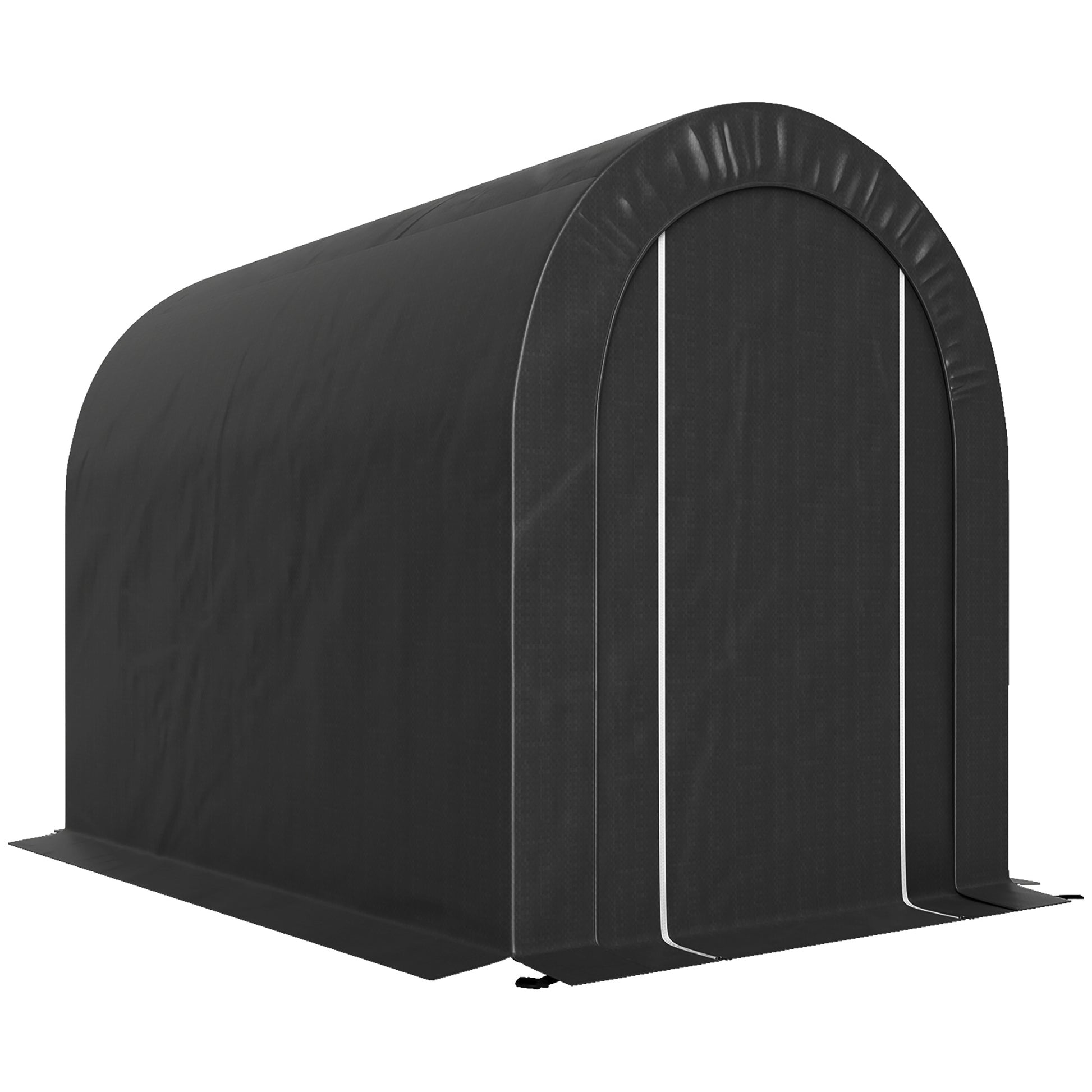 5' x 8' Outdoor Storage Shed Tent - Black Steel PE Tarp-Patio & Garden > Lawn & Garden > Sheds > Portable Shed-DECOROLALA