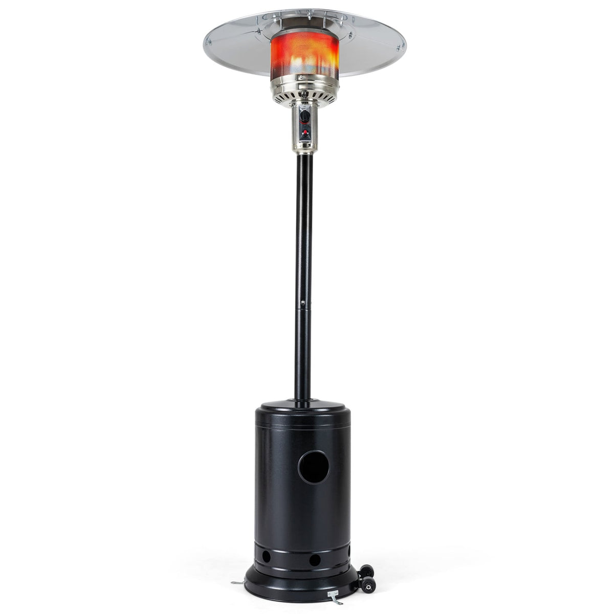 50 000 BTU Patio Propane Gas Heater with Stainless Steel Burner-Black-Patio Heaters-DECOROLALA