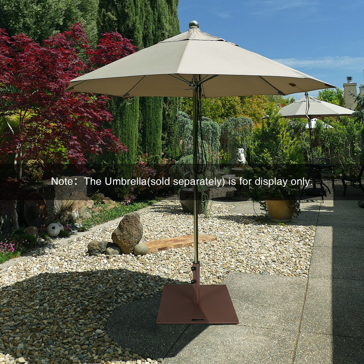50 LBS Weighted 24 Inch Square Patio Umbrella Base-Outdoor Umbrella Bases-DECOROLALA