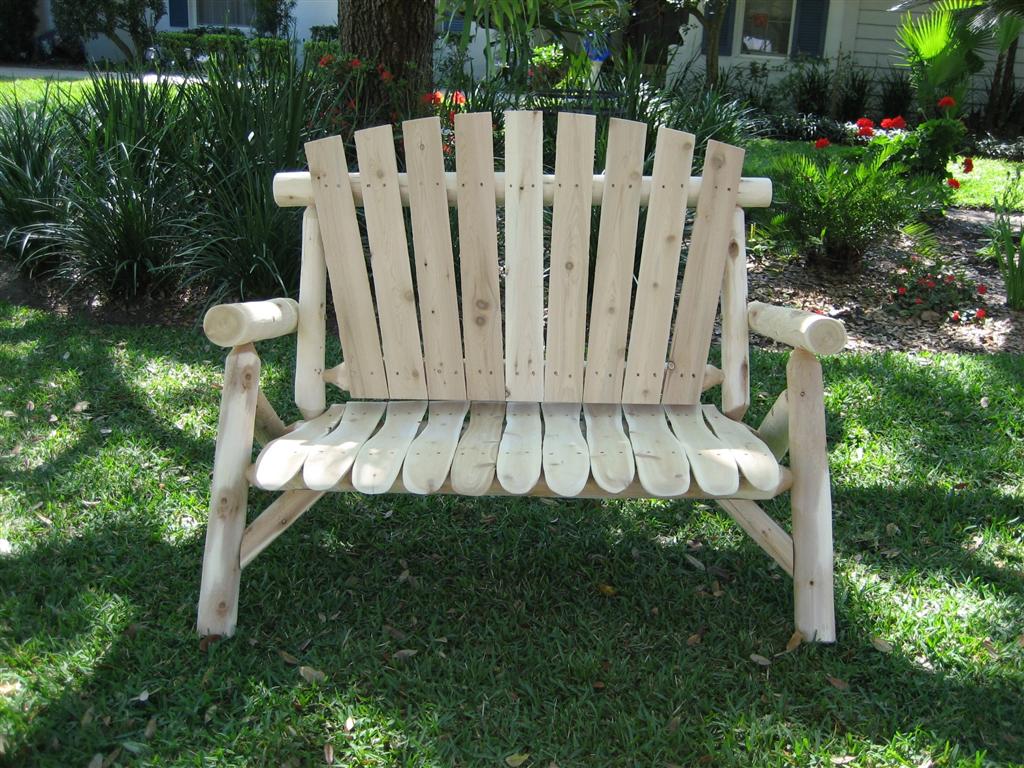 50" X 30" X 39" Natural Wood Loveseat-Outdoor Chairs-DECOROLALA