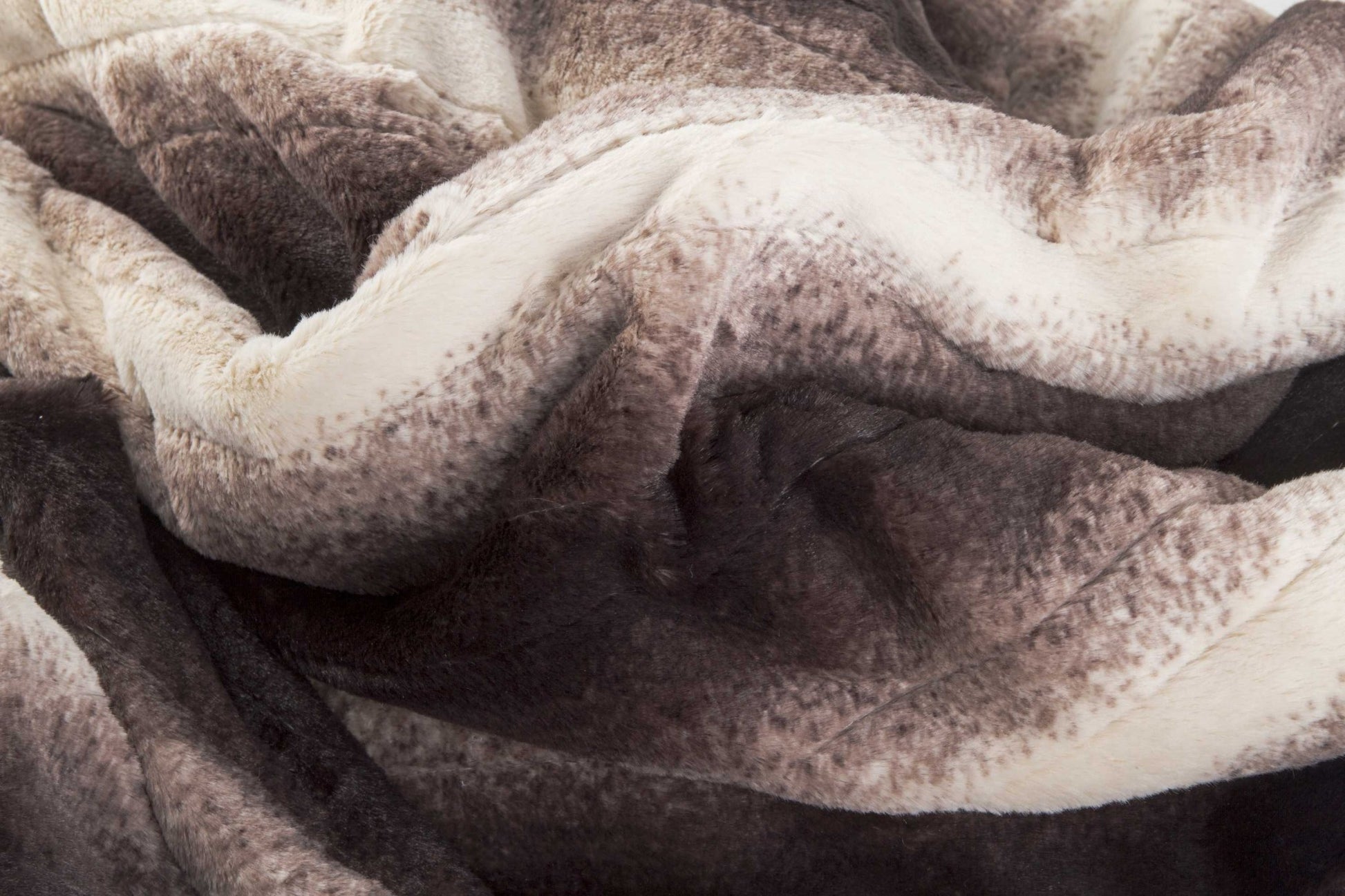 50" X 60" Brown And White Modern Contemporary Heated Throw Blankets-Throws & Blankets-DECOROLALA