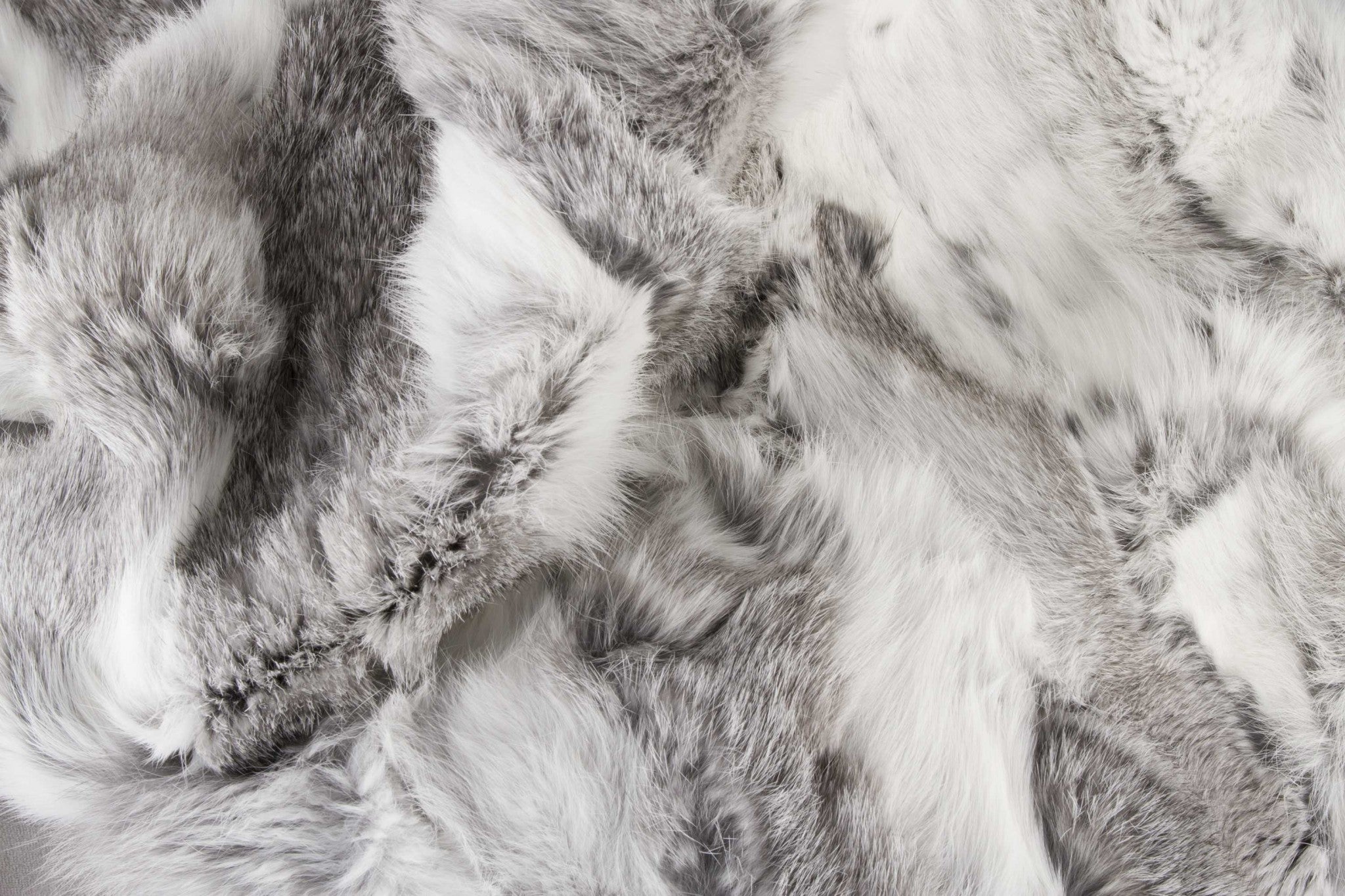 50" X 60" Gray Rabbit Fur Throw Blanket-Throws & Blankets-DECOROLALA