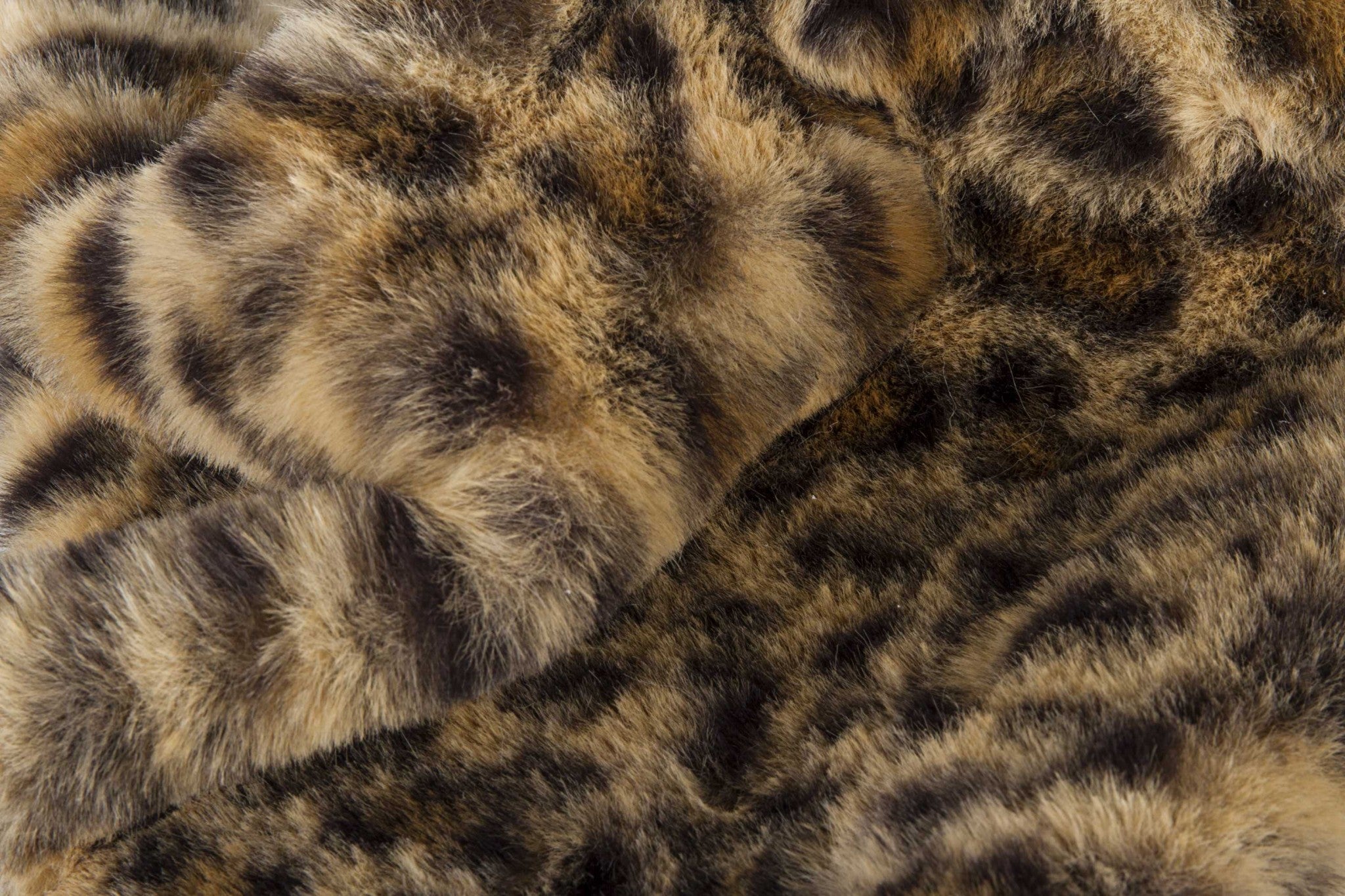50" X 70" Brown and Black Faux Fur Leopard Plush Throw Blanket-Throws & Blankets-DECOROLALA