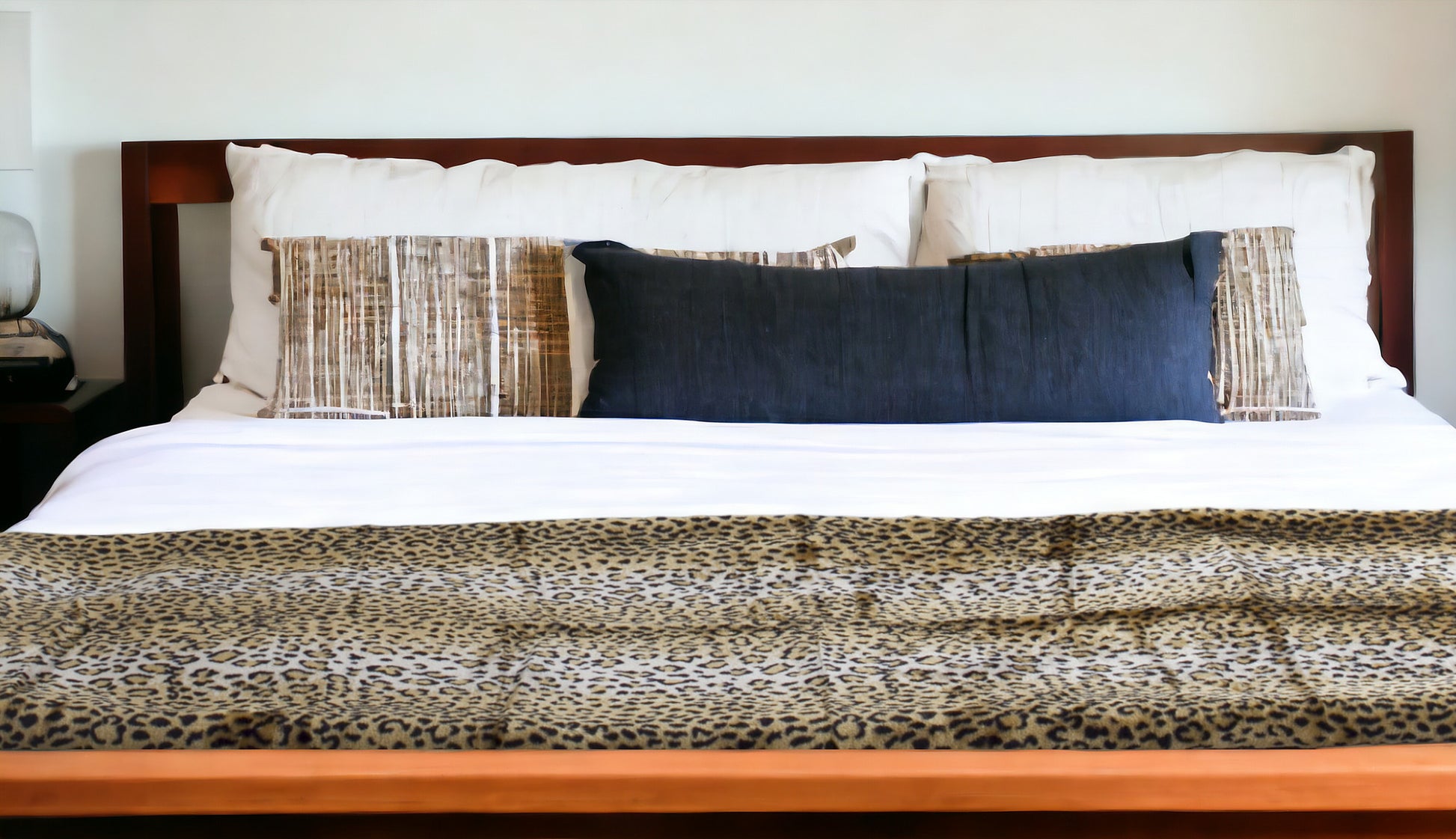 50" X 70" Ivory Faux Fur Plush Throw Blanket with Embroidery-Throws & Blankets-DECOROLALA