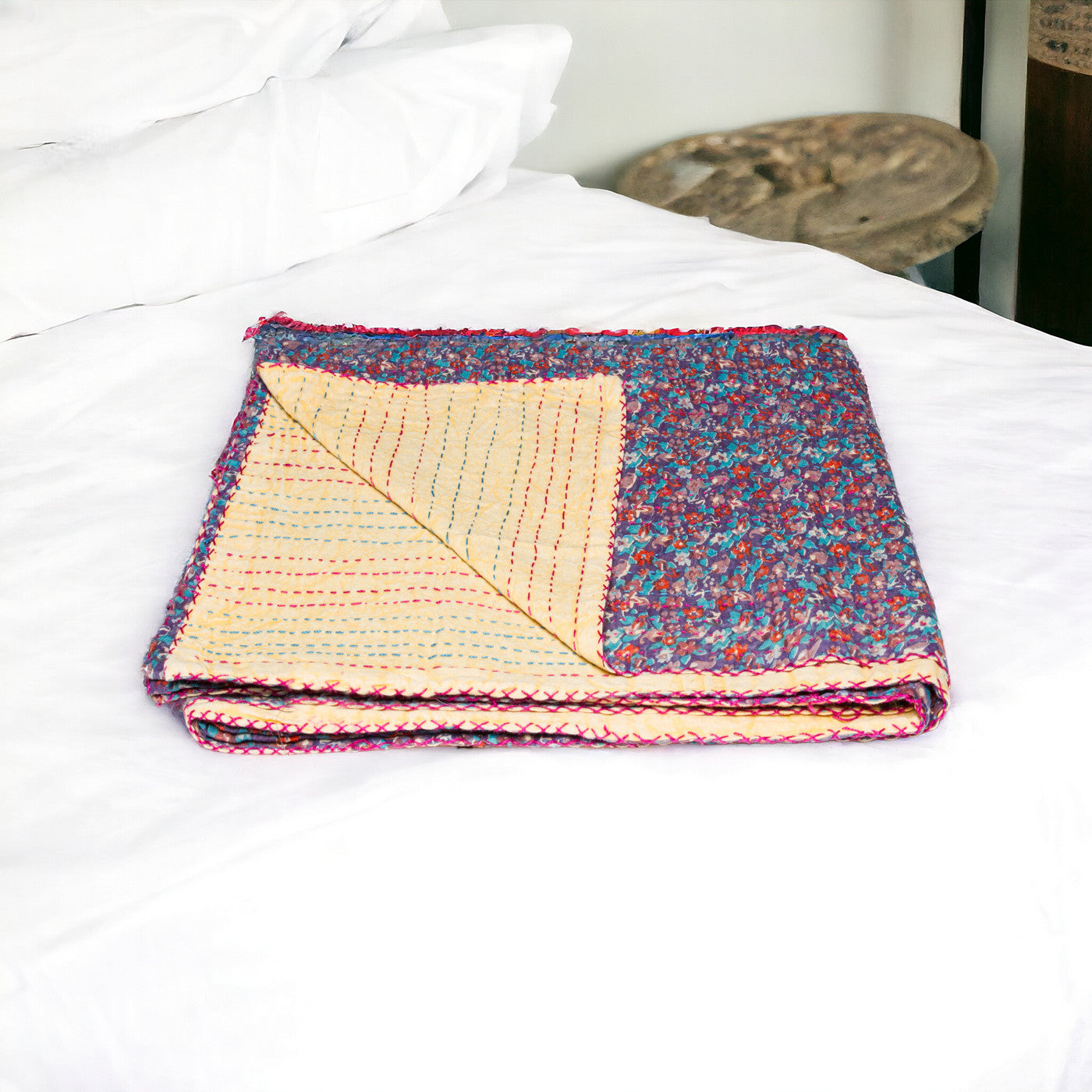 50" X 70" Multi Colored Eclectic Bohemian Traditional Throw Blankets-Throws & Blankets-DECOROLALA