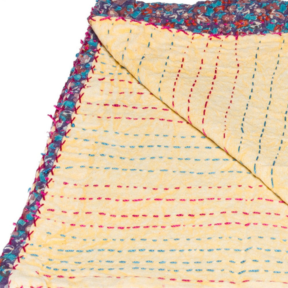 50" X 70" Multi Colored Eclectic Bohemian Traditional Throw Blankets-Throws & Blankets-DECOROLALA