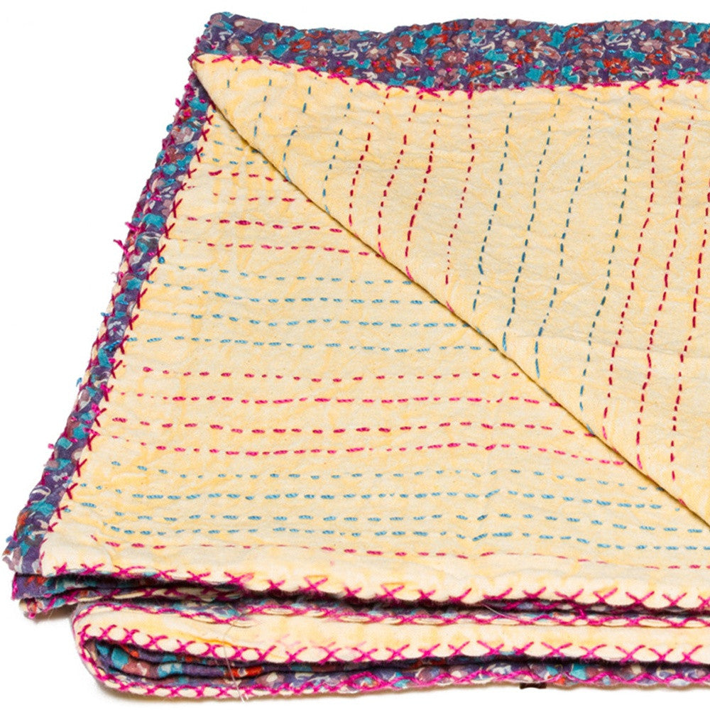 50" X 70" Multi Colored Eclectic Bohemian Traditional Throw Blankets-Throws & Blankets-DECOROLALA