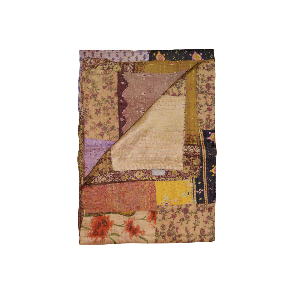 50" X 70" Silk Multicolor Throws-Throws & Blankets-DECOROLALA