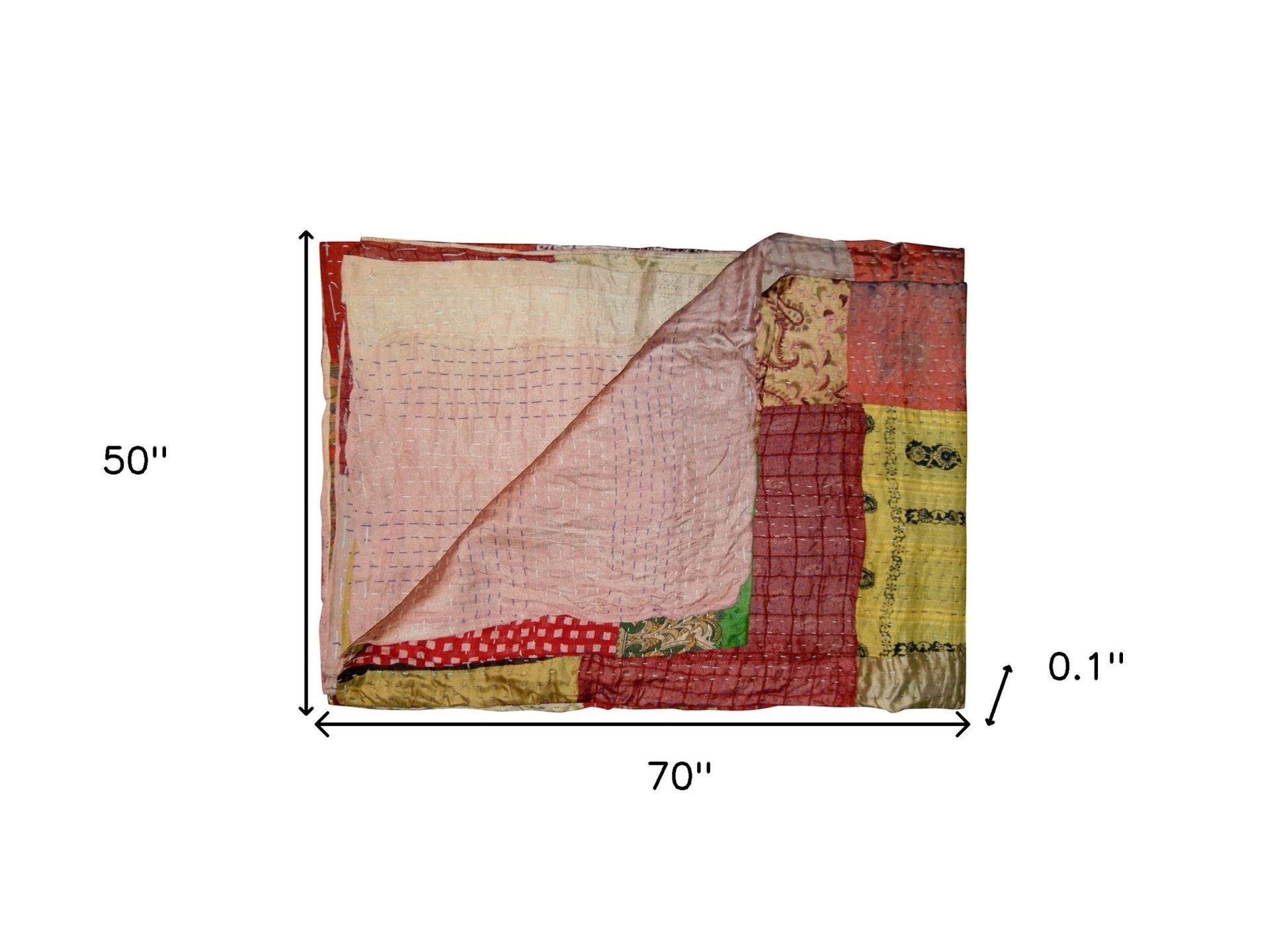 50" X 70" Silk Multicolor Throws-Throws & Blankets-DECOROLALA