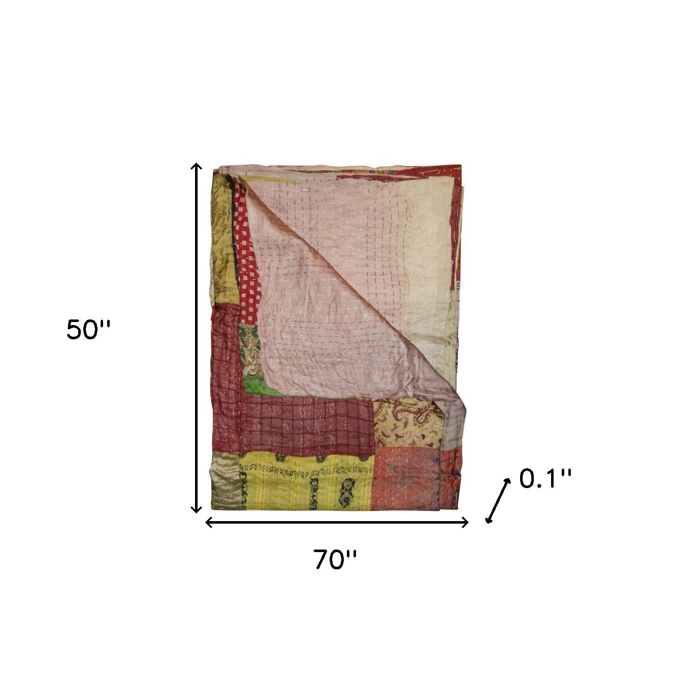 50" X 70" Silk Multicolor Throws-Throws & Blankets-DECOROLALA