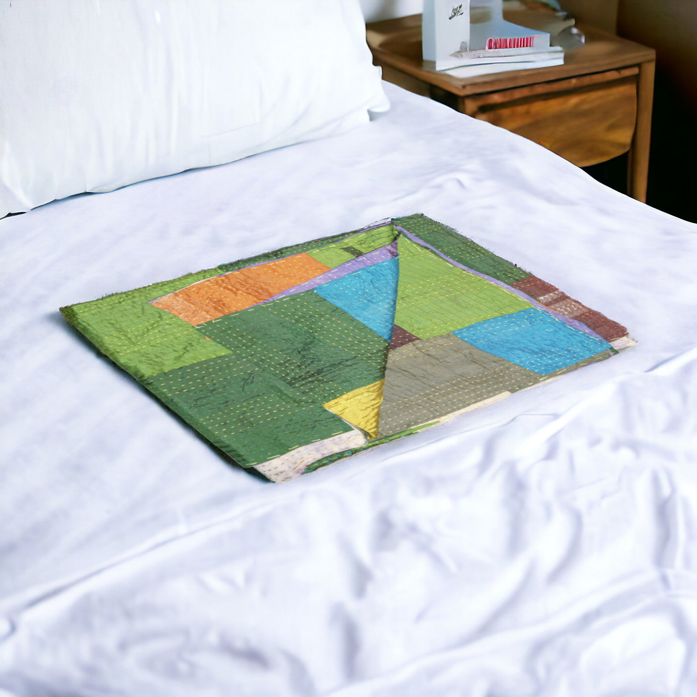 50" X 70" Silk Multicolor Throws-Throws & Blankets-DECOROLALA