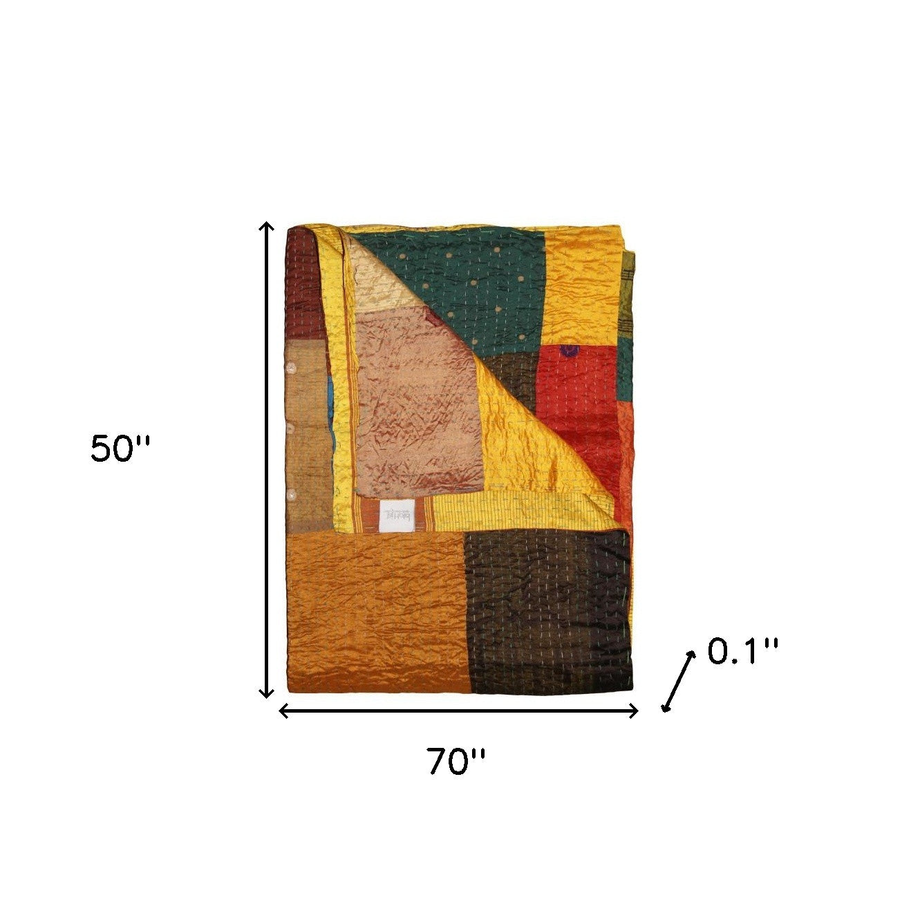 50" X 70" Silk Multicolor Throws-Throws & Blankets-DECOROLALA