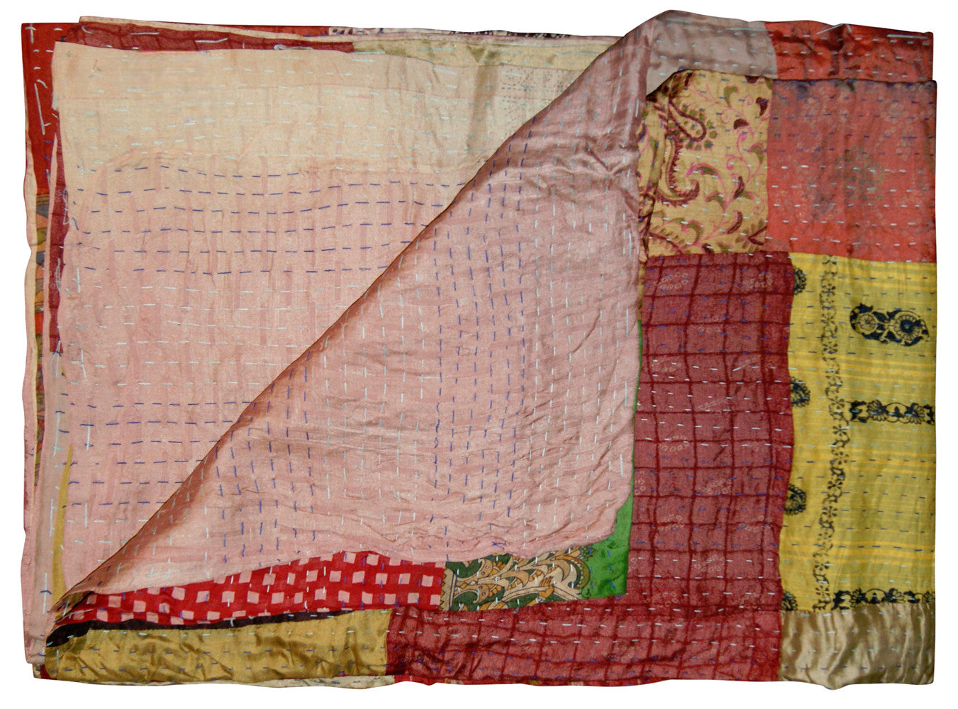 50" X 70" Silk Multicolor Throws-Throws & Blankets-DECOROLALA