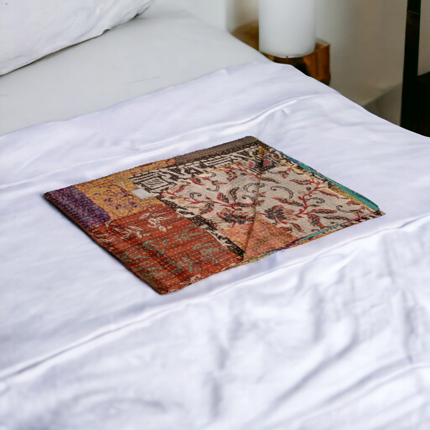 50" X 70" Silk Multicolor Throws-Throws & Blankets-DECOROLALA