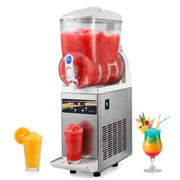 507 oz Commercial Slushy Machine Single Tank No Ice Needed-Silver-Slushie Machines-DECOROLALA