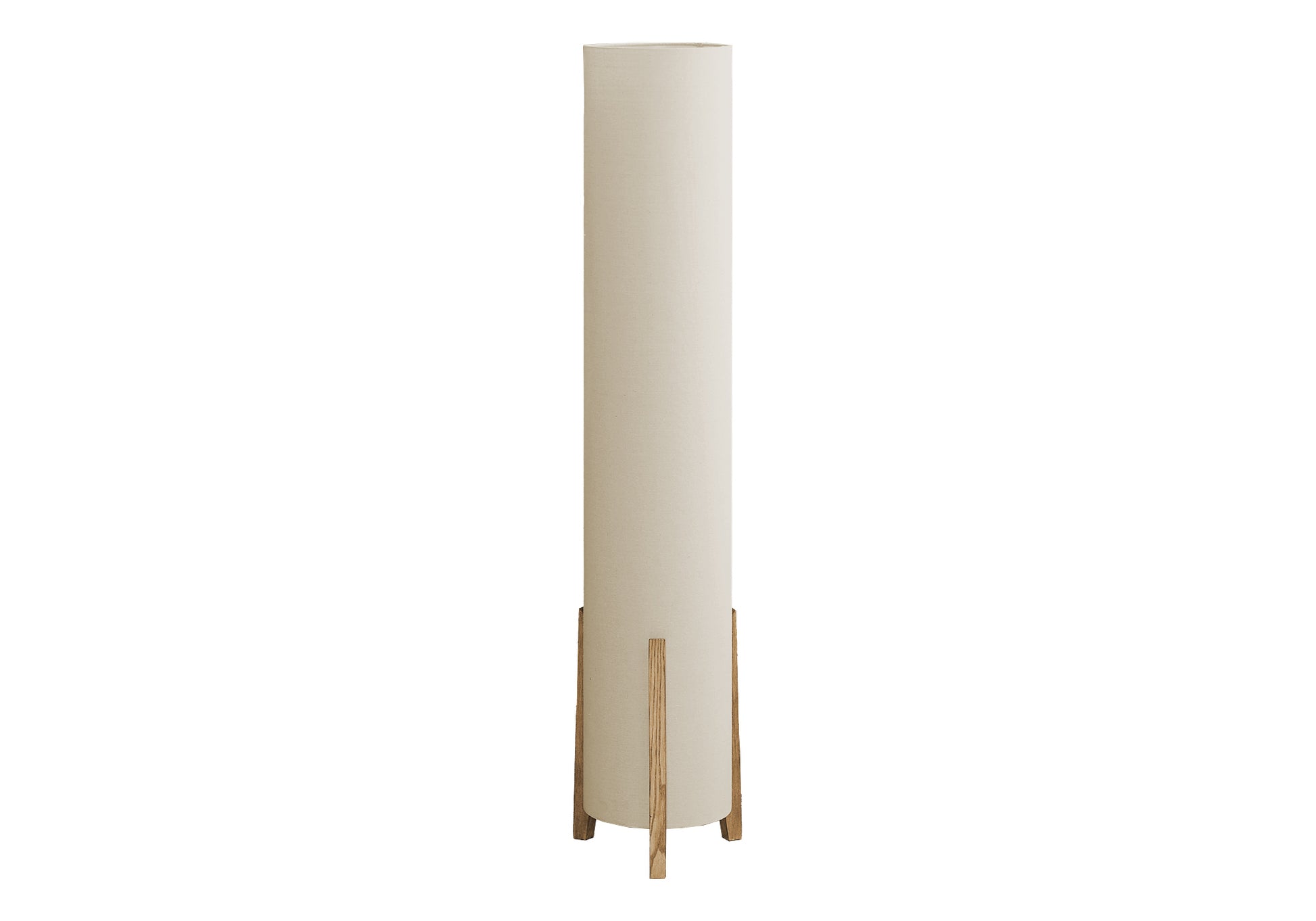 50"H Floor Lamp Wood Look Base Ivory Shade-Lighting-DECOROLALA
