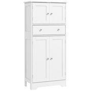 50.4" Modern Kitchen Pantry Cabinet - White 4-Door Drawer-Home Furnishings > Storage & Organization > Kitchen Pantry Cabinets-DECOROLALA