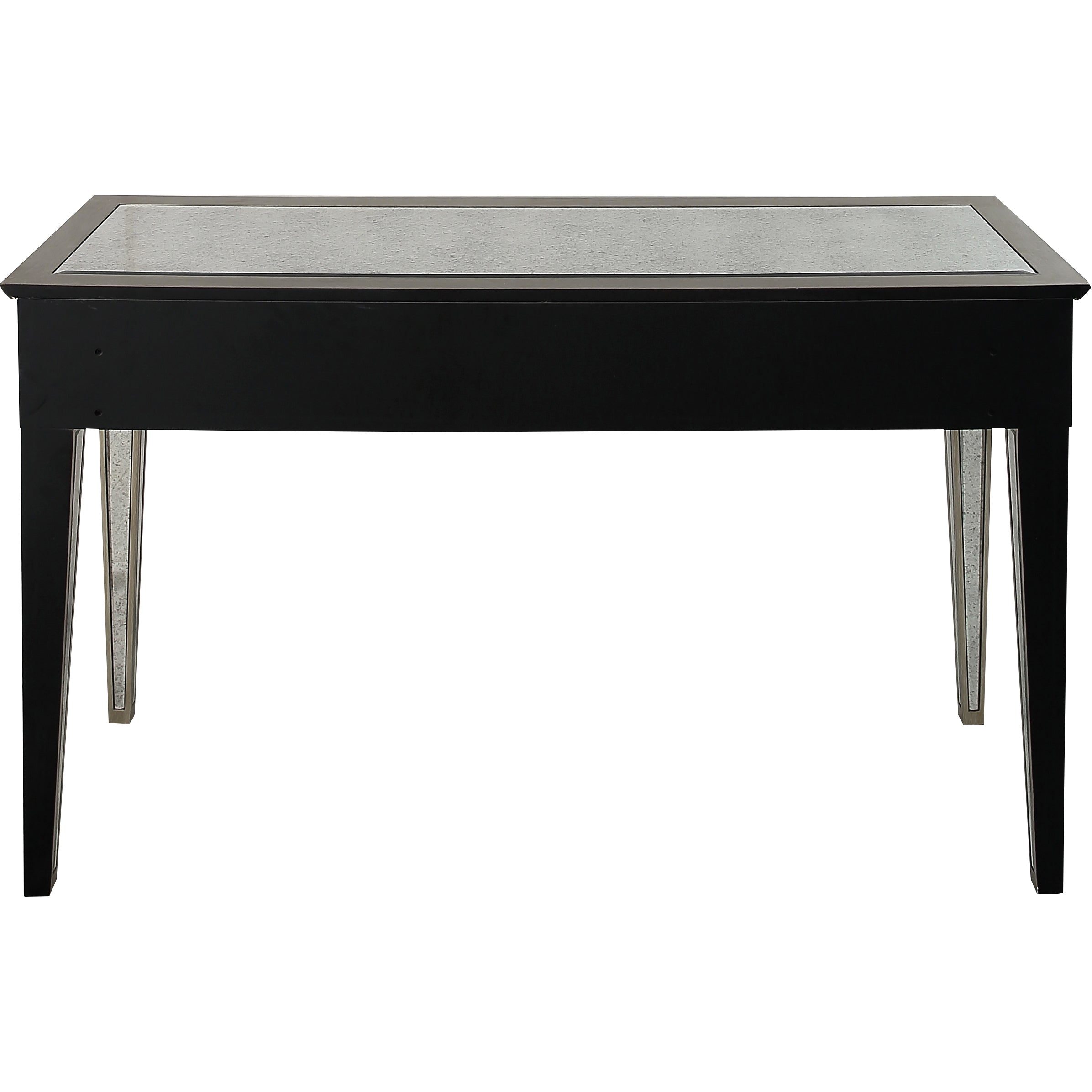 51" Gold and Silver Mirrored Glass Console Table-Console Tables-DECOROLALA