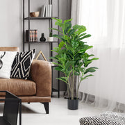 51 Inch 2-Pack Artificial Fiddle Leaf Fig Tree for Indoor and Outdoor-Artificial Plants-DECOROLALA