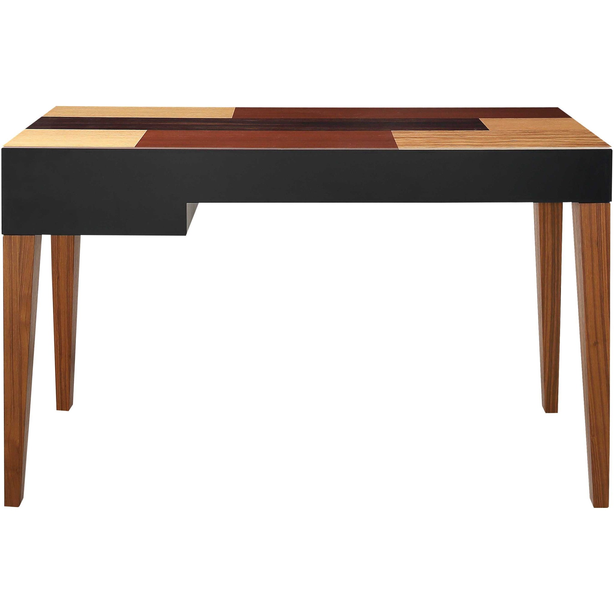 51" Wood Brown and Brown Mirrored Console Table With Storage-Console Tables-DECOROLALA