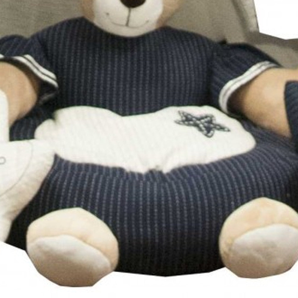 51 x 55 x 73 White and Blue Fabric Tent-Baby Furniture-DECOROLALA