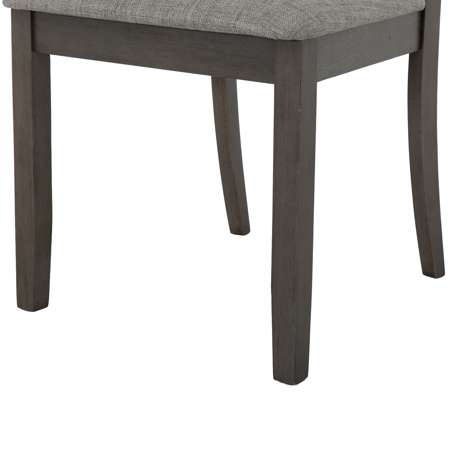 5100 5-Piece Extendable Dining Set - Grey with 4 Chairs-Dining Set-DECOROLALA