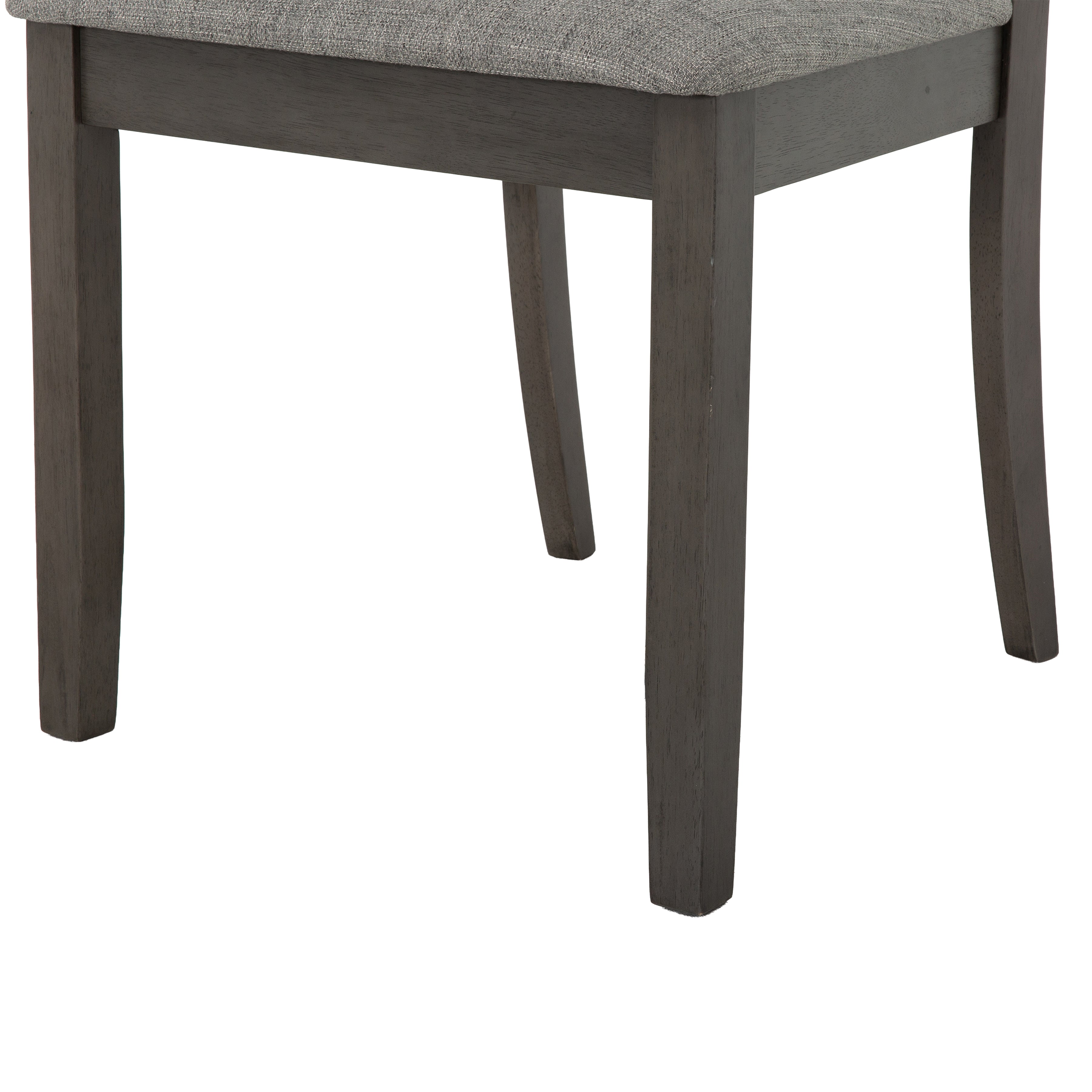 5100 5-Piece Extendable Dining Set - Grey with 4 Chairs-Dining Set-DECOROLALA