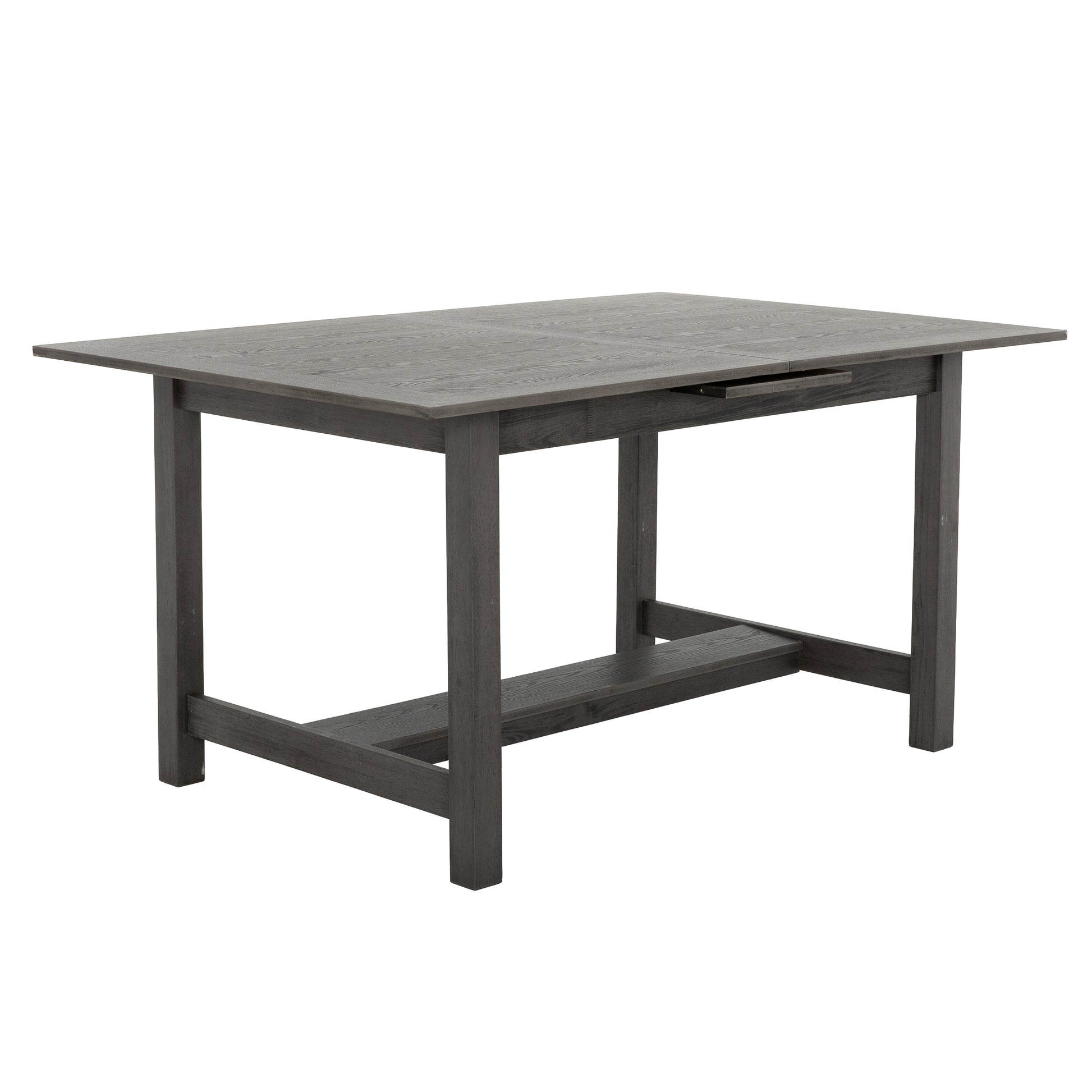 5100 5-Piece Extendable Dining Set - Grey with 4 Chairs-Dining Set-DECOROLALA