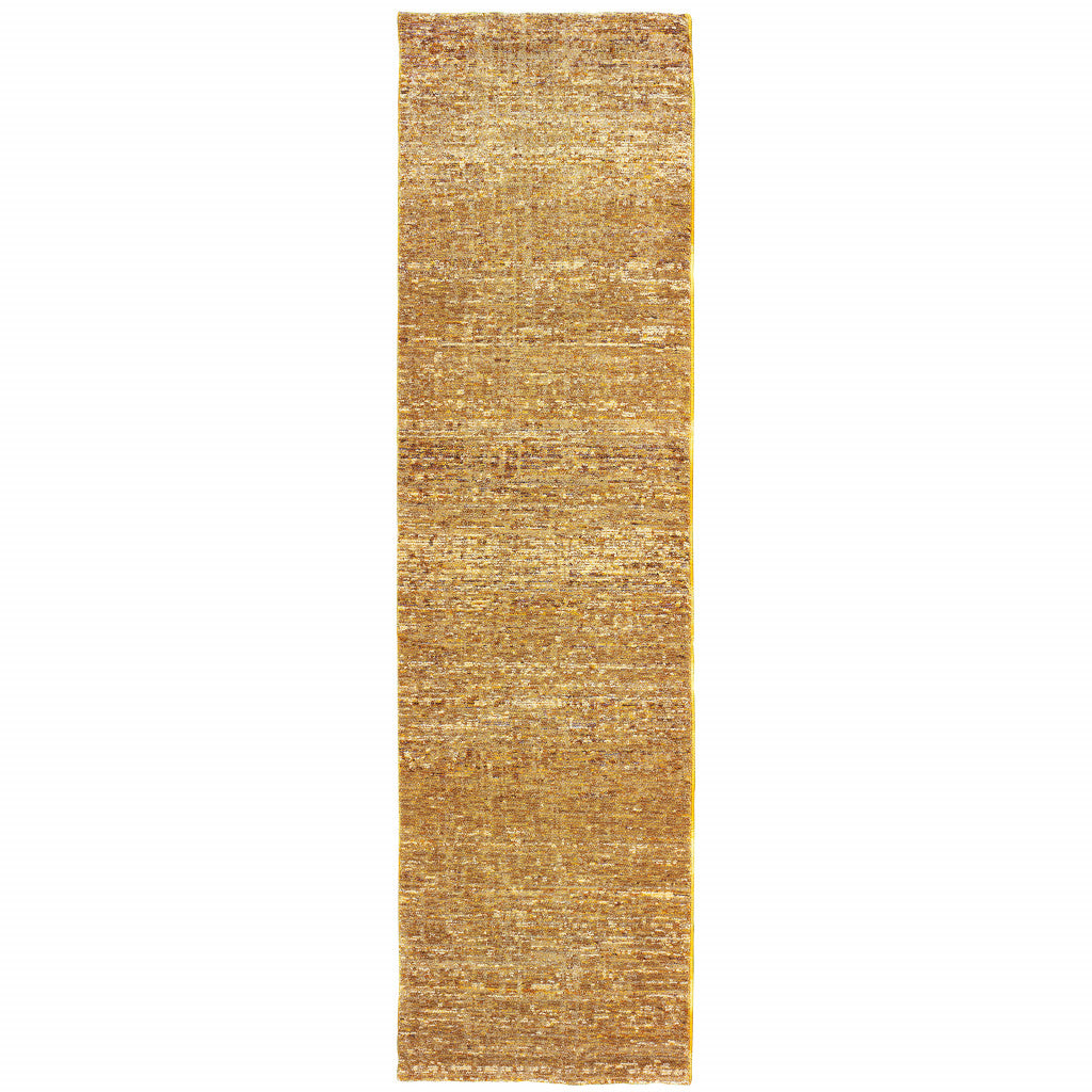 12' Brown And Ivory Runner Rug-1