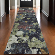 12' Green Abstract Runner Rug-0