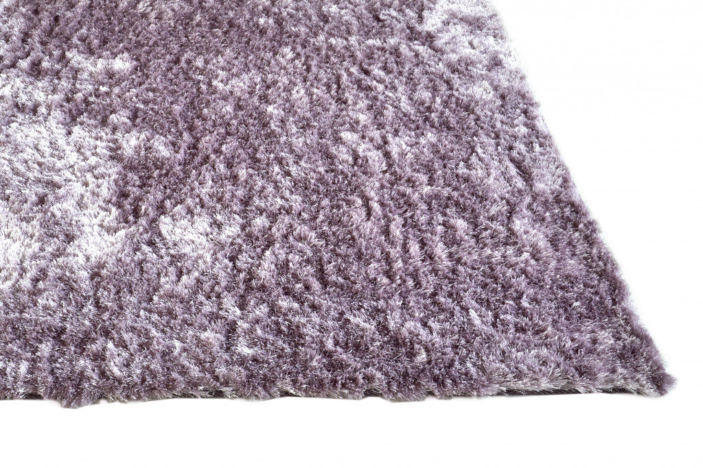 6' Purple Shag Tufted Handmade Runner Rug-3
