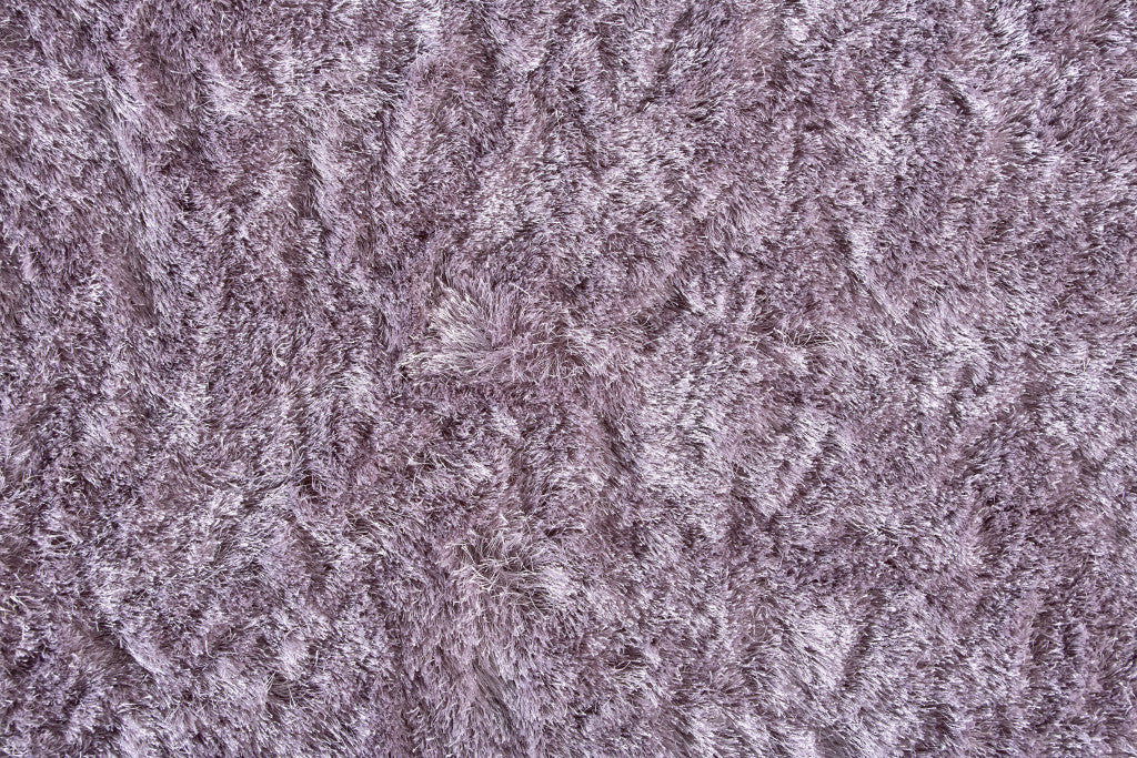 6' Purple Shag Tufted Handmade Runner Rug-5