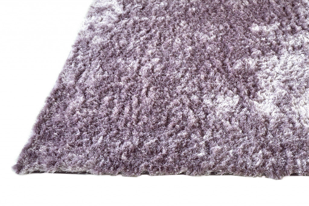 6' Purple Shag Tufted Handmade Runner Rug-2