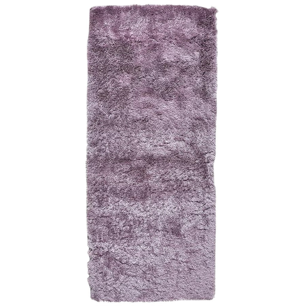 6' Purple Shag Tufted Handmade Runner Rug-0