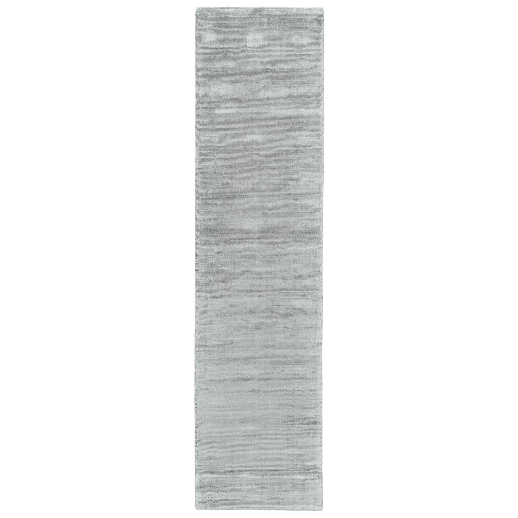 10' Gray Hand Woven Runner Rug-1