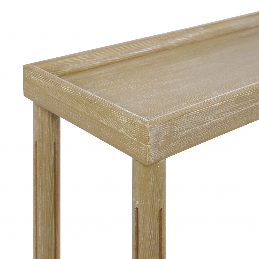 Set Of Two 24" Oak Brown Wood Rectangular End Tables With Shelf-End-Side Tables-DECOROLALA