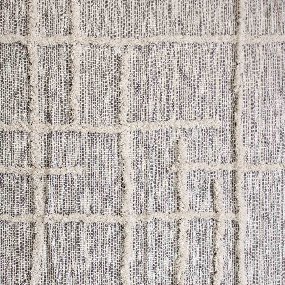 60" X 50" Gray Woven Cotton Striped Throw Blanket with Fringe-Throws & Blankets-DECOROLALA