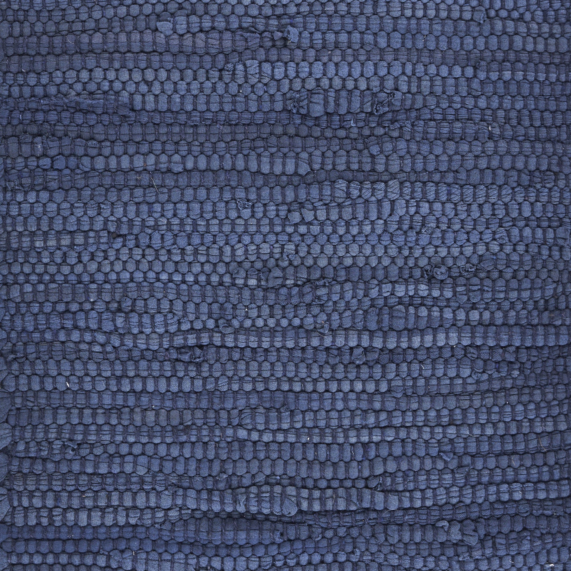 80" Navy Blue And Natural Solid With Border Cotton Table Runner-Dining Linens-DECOROLALA