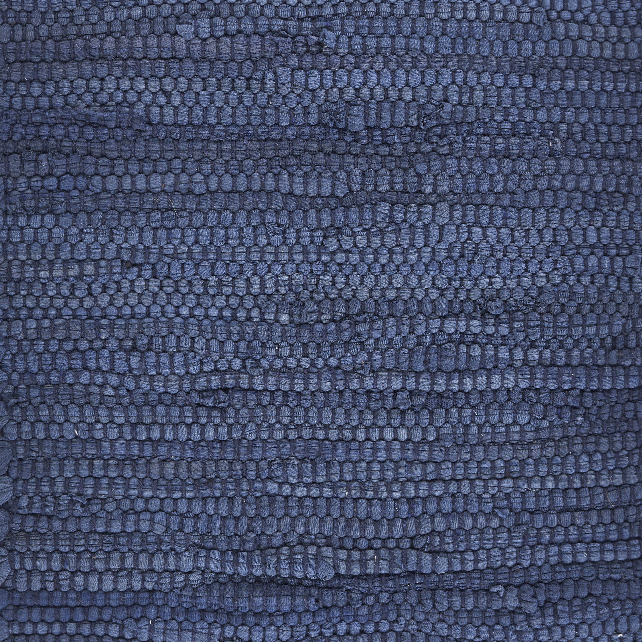 80" Navy Blue And Natural Solid With Border Cotton Table Runner-Dining Linens-DECOROLALA