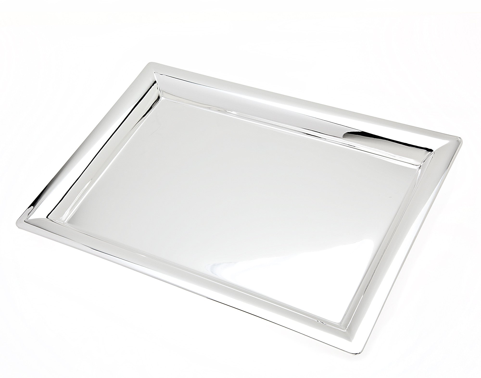 16" Silver Stainless Steel Serving Tray-2