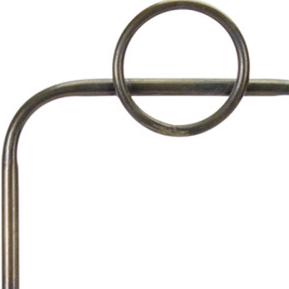 Set of Two Bronze Metal And Glass Tabletop Hurricane Candle Holders-Candle Holders-DECOROLALA