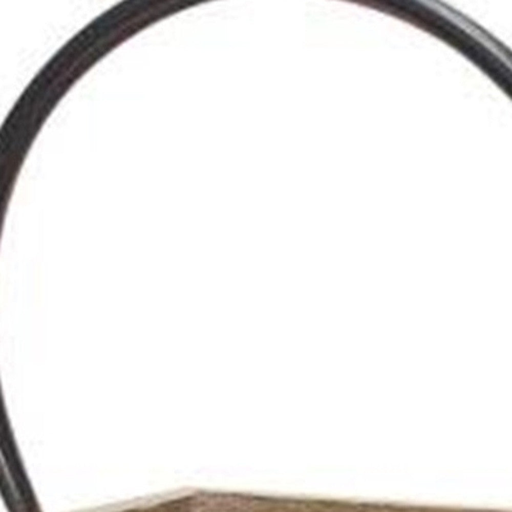 13" Natural Distressed Wood And Glass Centerpiece Lantern Candle Holder-Candle Holders-DECOROLALA